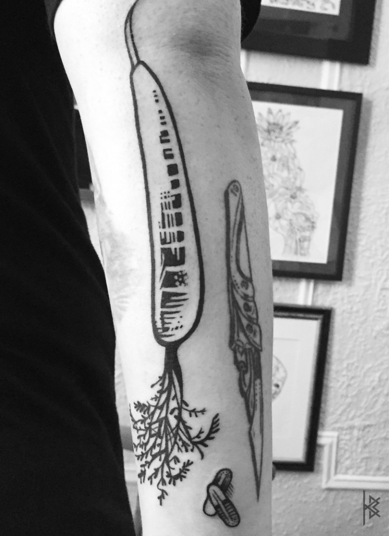 Carrot and Pills Tattoo