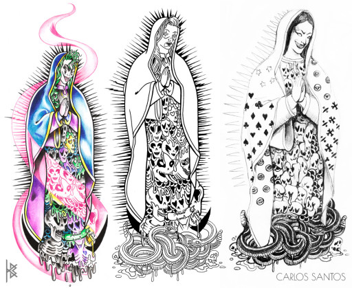 Our Lady of Sausagelupe Tattoo Illustrations
