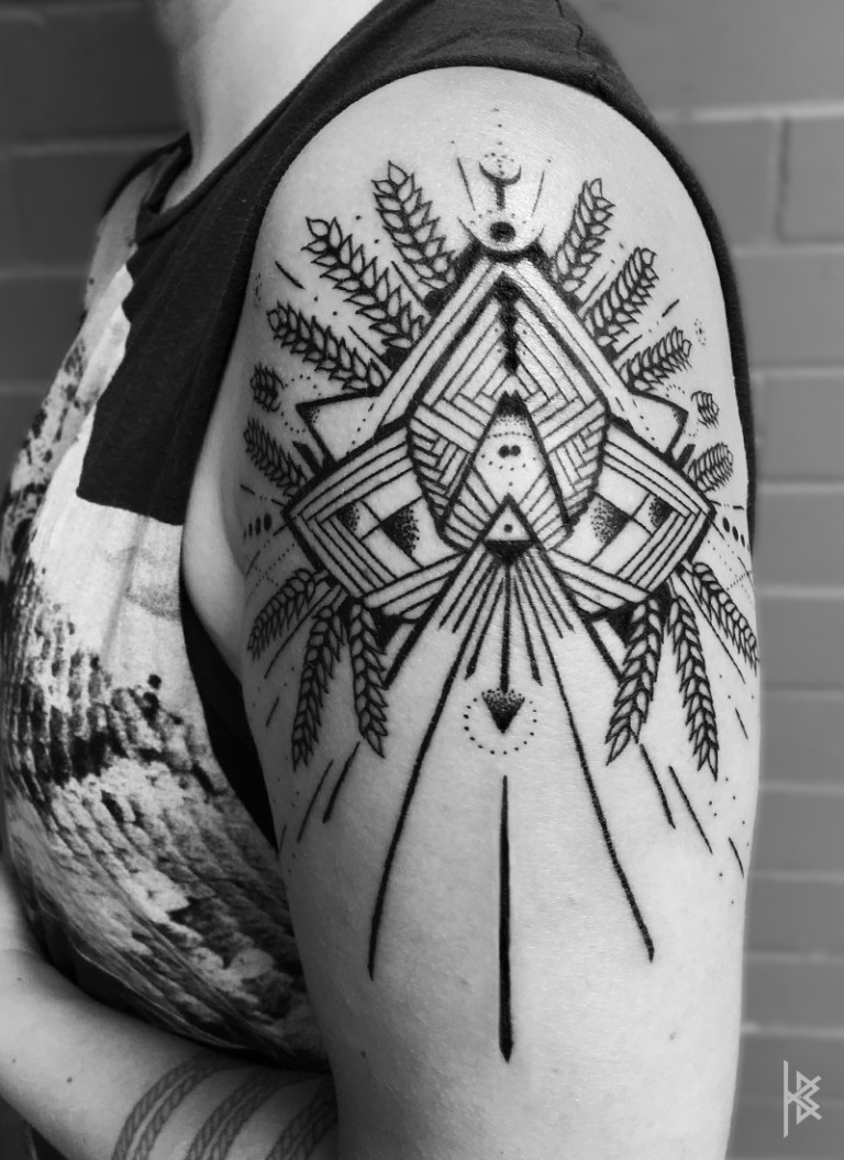 Mystical Wheat Tattoo