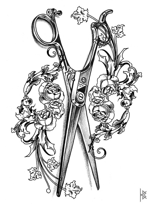Ornate Scissors Illustration