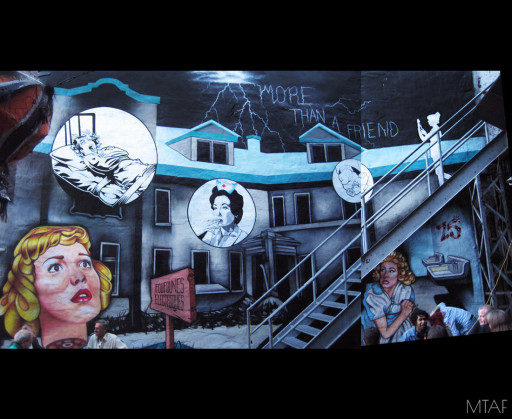 MTAF. ''Insane Asylum'' Acrylic on Wall, 30'x18'. 2008