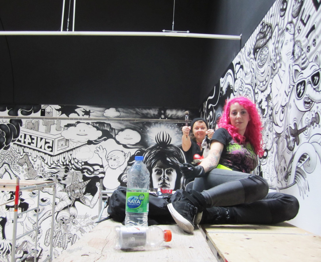 Krista and Caro Painting