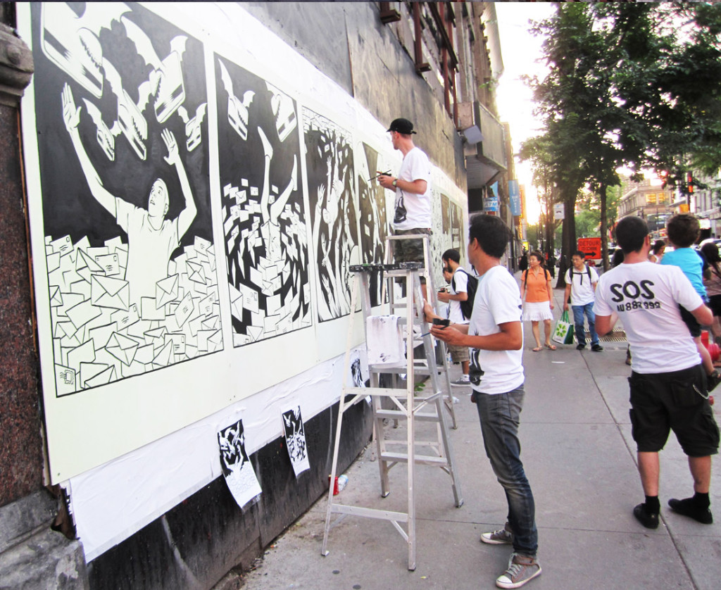 Live Public Painting Installation
