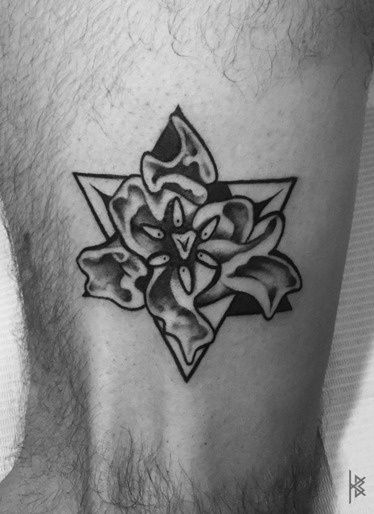 Geometric Flower Tattoo