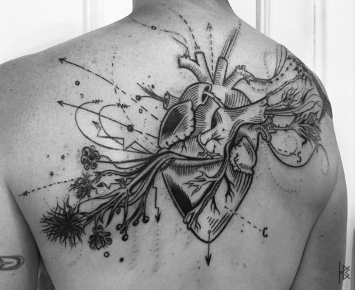 Known and Unknown Heart Tattoo (Unknown Left Side)