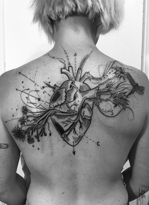 Known and Unknown Heart Tattoo