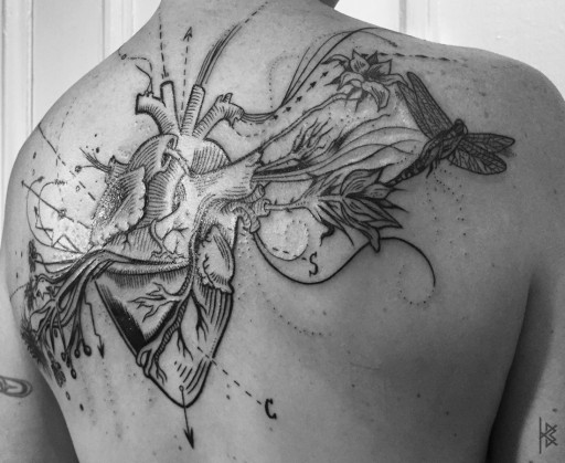 Known and Unknown Heart Tattoo (Known Right Side)