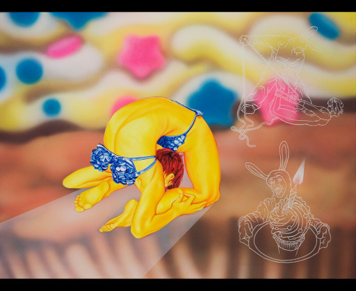 MTAF. ''Cupcake'' Oil and Acrylic on Canvas, 4'x3'. 2006
