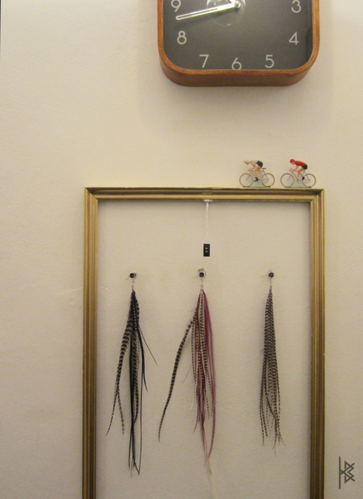Feather Earrings in La Clinique